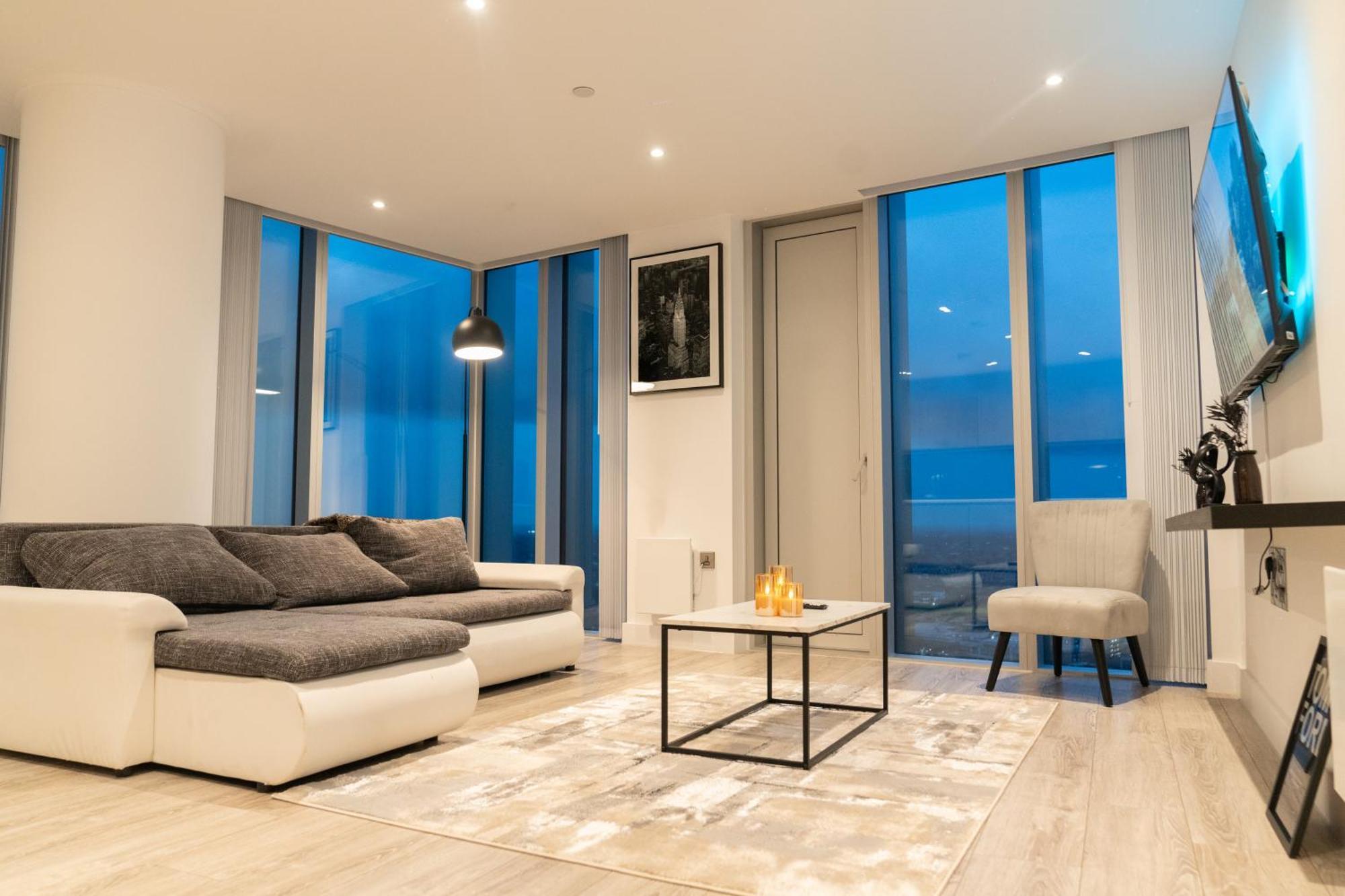 Luxury 2 Bed Penthouse With Stunning Views In Manchester City Centre Kültér fotó